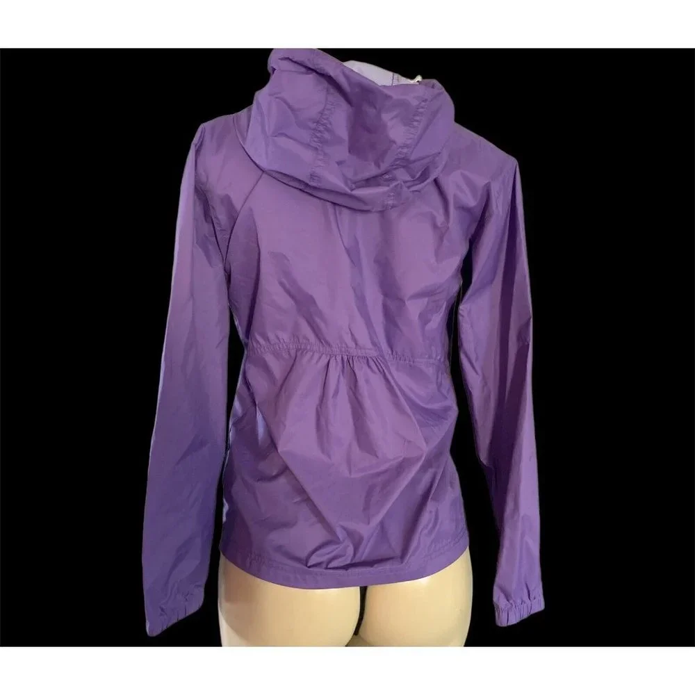 Columbia Girls Size Youth Large Purple Rain Jacket Windbreaker Hiking Coat